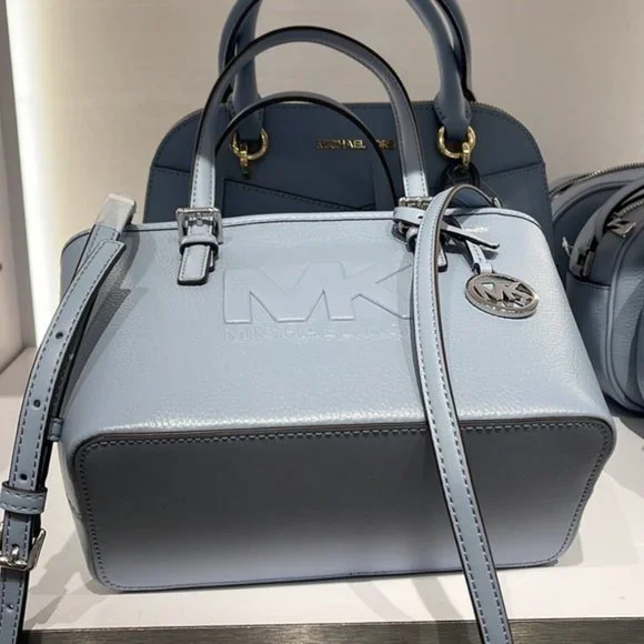 Michael Kors Xs Cryl Conv Tz Tote Pale Blue - Picture 11 of 16
